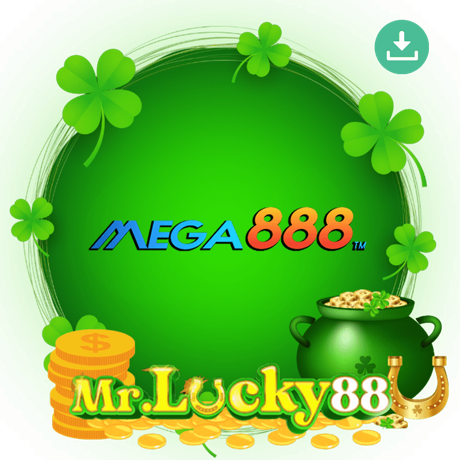 Mega888 provider logo presented on MrLucky88 to indicate mobile downloadable slot games - mrlucky-88.my