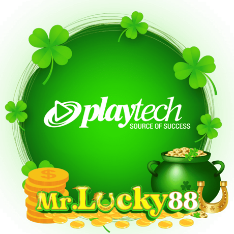 Playtech software developer logo representing world class casino games and slot machines - mrlucky-88.my